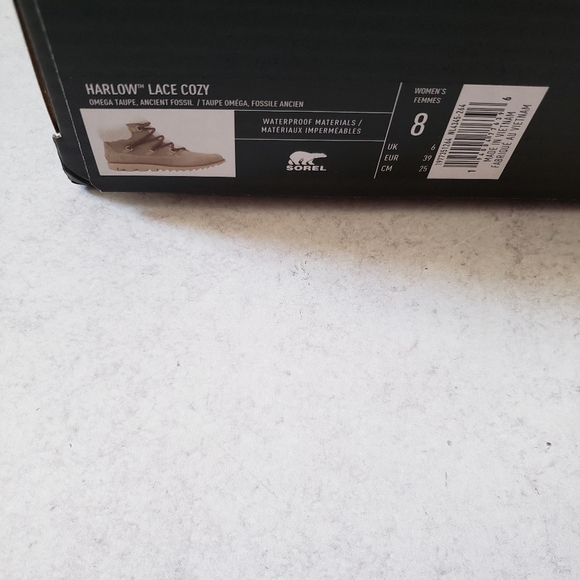 Sorel Harlow Lace Up Shearling Suede Waterproof Boots Sz 8 NWT - Picture 6 of 7
